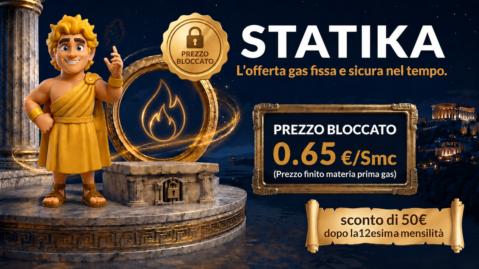Statika Gas PolisEnergia - prezzo del gas bloccato per 12 mesi