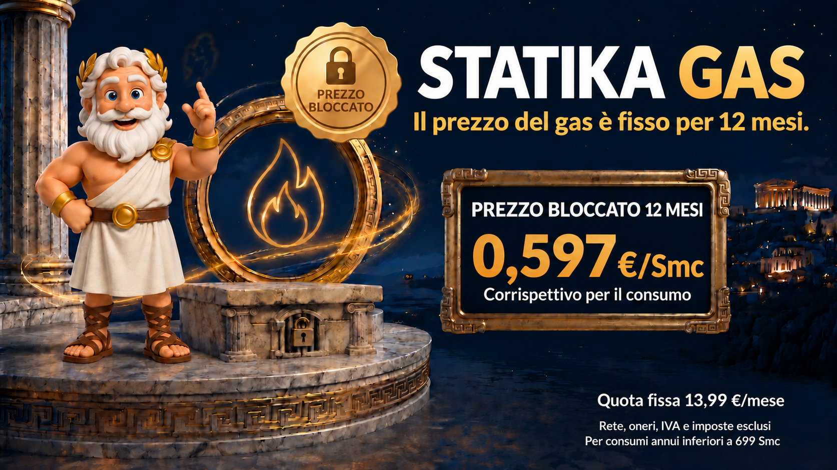 Statika Gas PolisEnergia - prezzo del gas bloccato per 12 mesi
